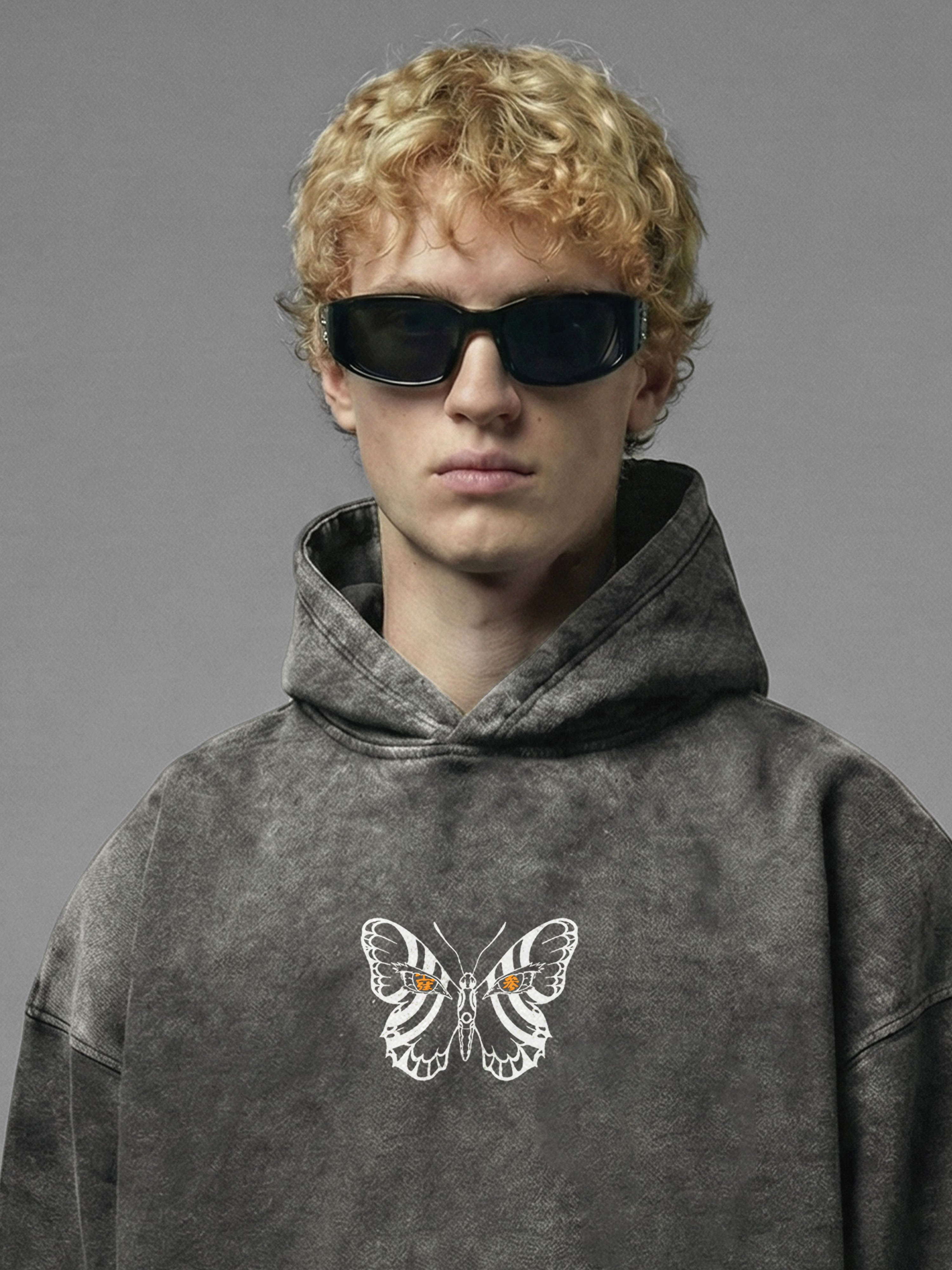 Akaza - Demon Slayer - Acid Washed Hoodie