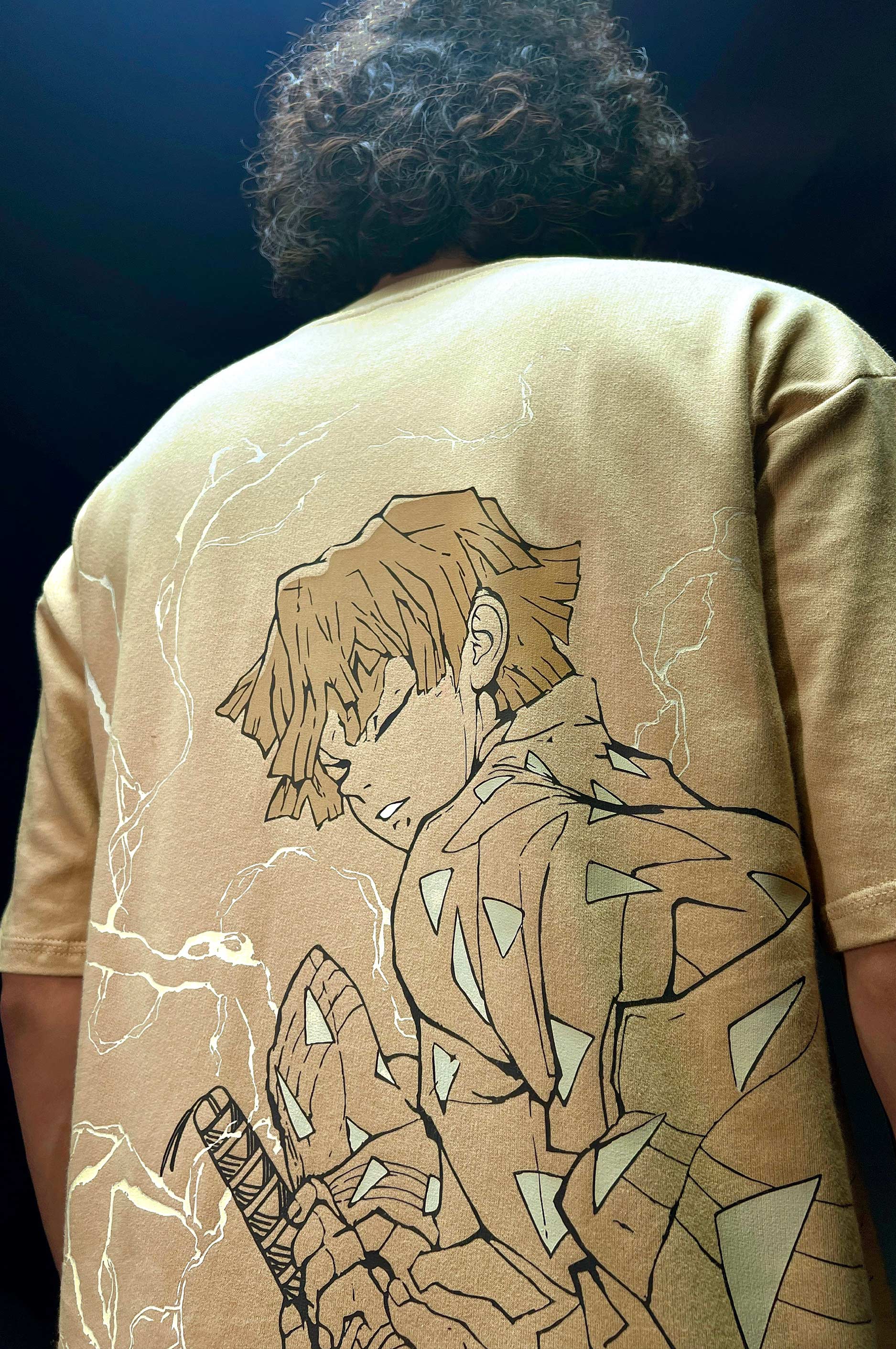 Zenitsu Thunder Breathing - Demon Slayer - Oversized Tshirt
